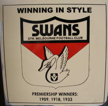South Melbourne Rare Vintage Carn The Swans Duffle Patch  Free Post 